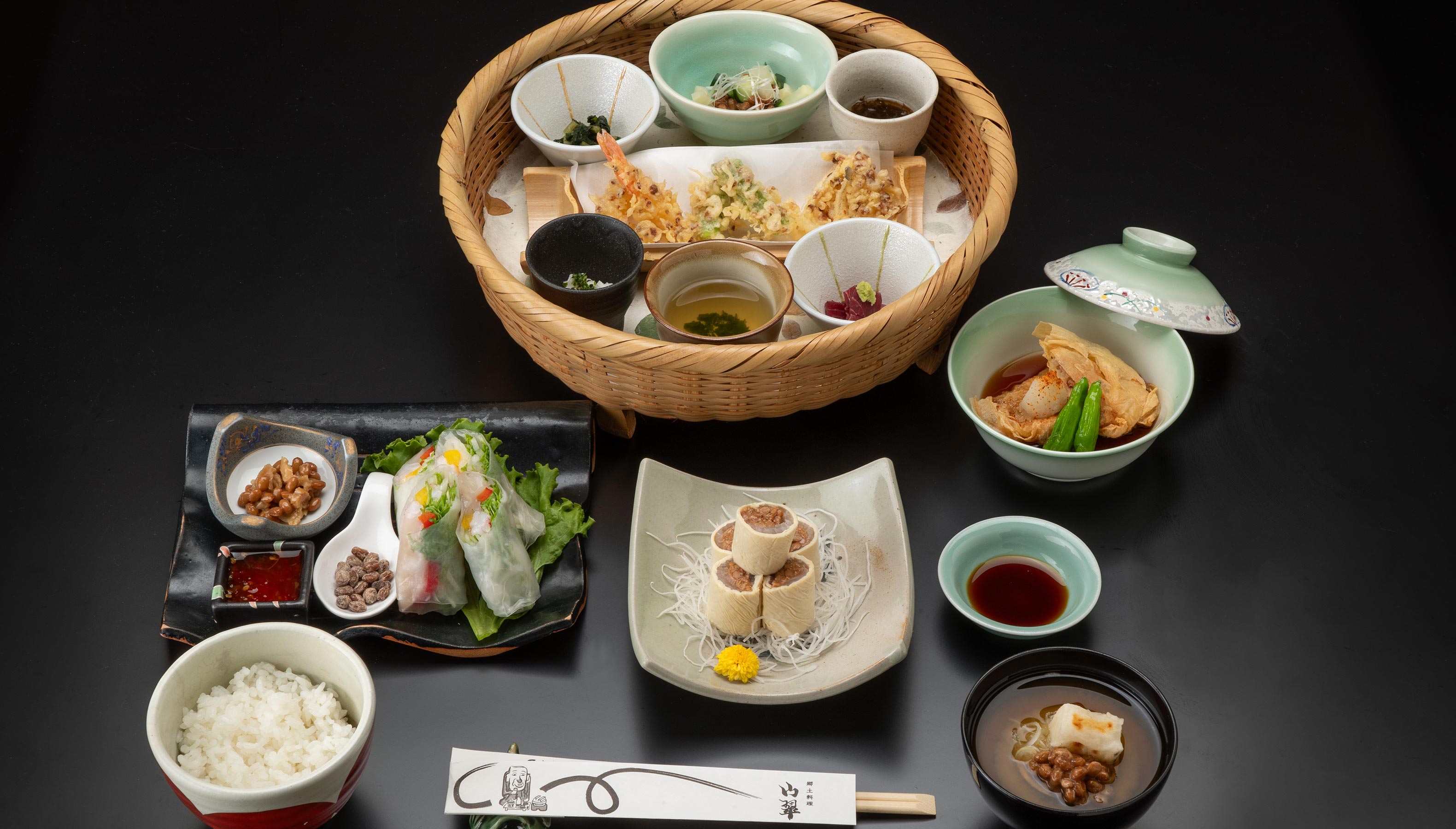 水戸山翠の納豆会席