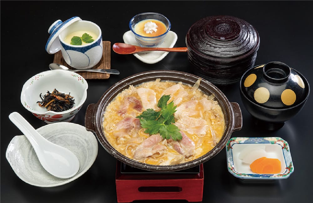 水戸山翠のしゃも柳川焼き御膳